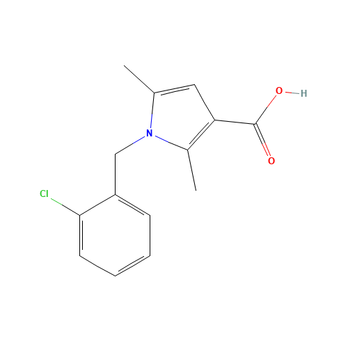 1-[(2-chlorophenyl)methyl]-2,5-dimethylpyrrole-3-carboxylic acid (CAS: 1019371-77-7) - Related Chemical Product