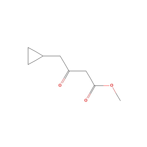 methyl 4-cyclopropyl-3-oxobutanoate (CAS: 251635-21-9) - Chemical Structure and Molecular Formula 