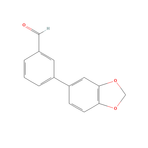 3-(1,3-benzodioxol-5-yl)benzaldehyde (CAS: 1181320-63-7) - Chemical Structure and Molecular Formula 
