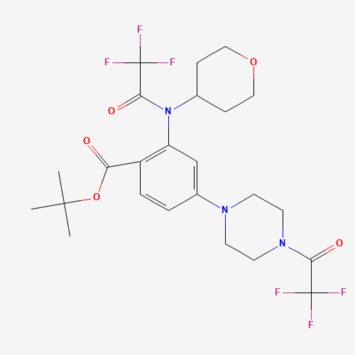 tert-butyl 2-[oxan-4-yl-(2,2,2-trifluoroacetyl)amino]-4-[4-(2,2,2-trifluoroacetyl)piperazin-1-yl]benzoate (CAS: 1108746-04-8) - Related Chemical Product