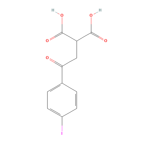 2-[2-(4-iodophenyl)-2-oxoethyl]propanedioic acid (CAS: 851527-37-2) - Chemical Structure and Molecular Formula 