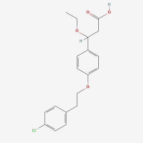 3-[4-[2-(4-chlorophenyl)ethoxy]phenyl]-3-ethoxypropanoic acid (CAS: 1202575-25-4) - Related Chemical Product