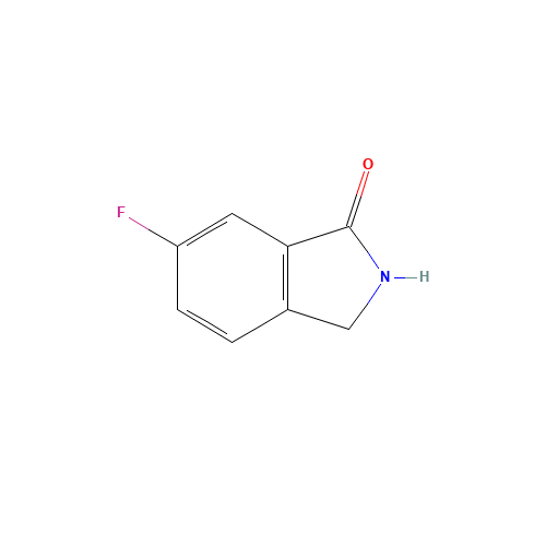 6-fluoro-2,3-dihydroisoindol-1-one (CAS: 340702-10-5) - Chemical Structure and Molecular Formula 