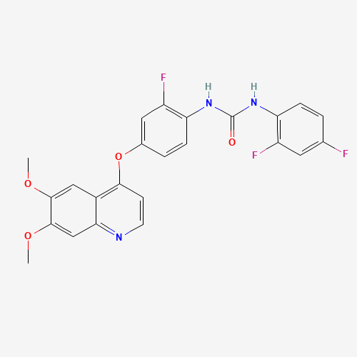 1-(2,4-difluorophenyl)-3-[4-(6,7-dimethoxyquinolin-4-yl)oxy-2-fluorophenyl]urea (CAS: 228559-41-9) - Related Chemical Product