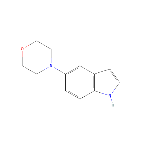 4-(1H-indol-5-yl)morpholine (CAS: 245117-16-2) - Chemical Structure and Molecular Formula 