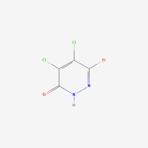 3-bromo-4,5-dichloro-1H-pyridazin-6-one (CAS: 933041-14-6) - Chemical Structure and Molecular Formula 