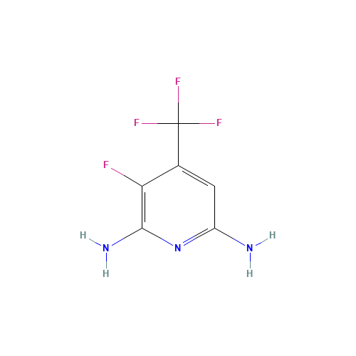 3-fluoro-4-(trifluoromethyl)pyridine-2,6-diamine (CAS: 737000-87-2) - Chemical Structure and Molecular Formula 