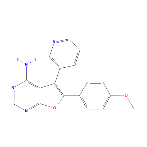 6-(4-methoxyphenyl)-5-pyridin-3-ylfuro[2,3-d]pyrimidin-4-amine (CAS: 501693-98-7) - Related Chemical Product