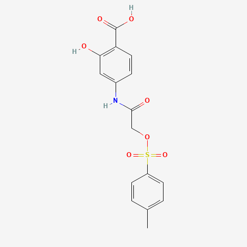 2-hydroxy-4-[[2-(4-methylphenyl)sulfonyloxyacetyl]amino]benzoic acid (CAS: 501919-59-1) - Related Chemical Product