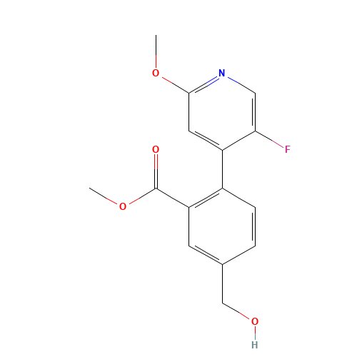methyl 2-(5-fluoro-2-methoxypyridin-4-yl)-5-(hydroxymethyl)benzoate (CAS: 1142232-41-4) - Related Chemical Product
