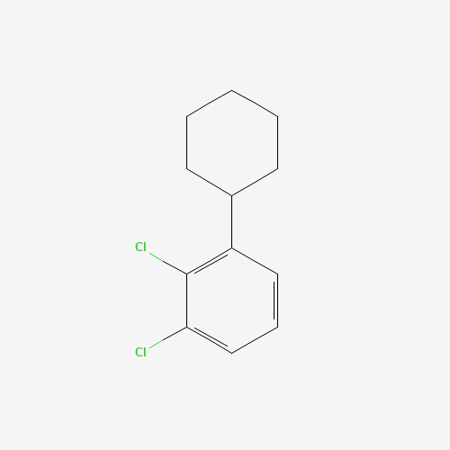 1,2-dichloro-3-cyclohexylbenzene (CAS: 13376-25-5) - Chemical Structure and Molecular Formula 