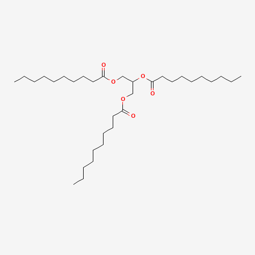 2,3-di(decanoyloxy)propyl decanoate (CAS: 621-71-6) - Chemical Structure and Molecular Formula 