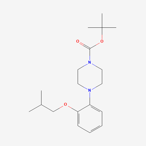 tert-butyl 4-[2-(2-methylpropoxy)phenyl]piperazine-1-carboxylate (CAS: 444582-84-7) - Chemical Structure and Molecular Formula 