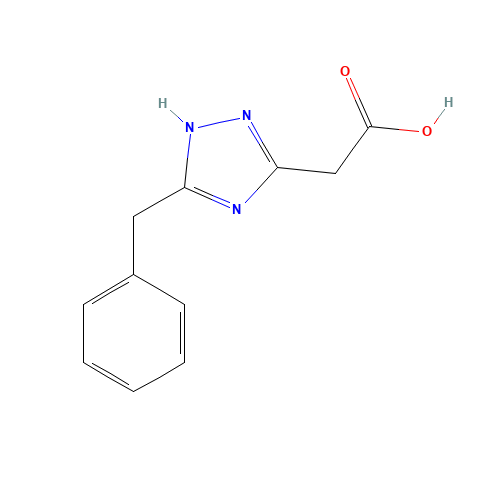 2-(5-benzyl-1H-1,2,4-triazol-3-yl)acetic acid (CAS: 885281-04-9) - Chemical Structure and Molecular Formula 