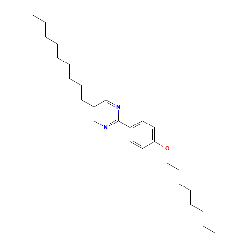 5-nonyl-2-(4-octoxyphenyl)pyrimidine (CAS: 57202-58-1) - Chemical Structure and Molecular Formula 