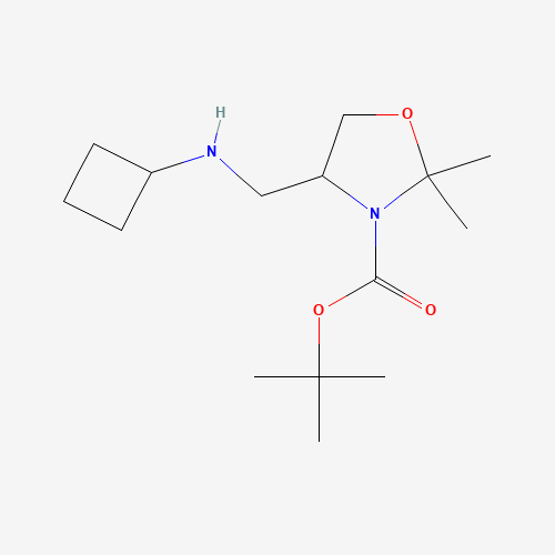 tert-butyl 4-[(cyclobutylamino)methyl]-2,2-dimethyl-1,3-oxazolidine-3-carboxylate (CAS: 1284248-82-3) - Chemical Structure and Molecular Formula 