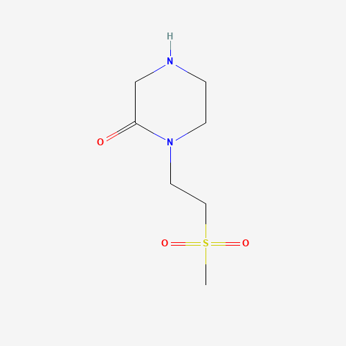 1-(2-methylsulfonylethyl)piperazin-2-one (CAS: 870007-75-3) - Chemical Structure and Molecular Formula 