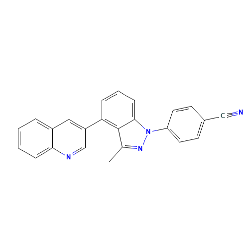 4-(3-methyl-4-quinolin-3-ylindazol-1-yl)benzonitrile (CAS: 1246306-65-9) - Related Chemical Product