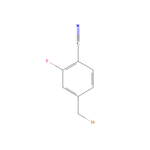 4-(bromomethyl)-2-fluorobenzonitrile (CAS: 222978-03-2) - Chemical Structure and Molecular Formula 