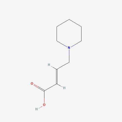4-piperidin-1-ylbut-2-enoic acid (CAS: 4705-43-5) - Chemical Structure and Molecular Formula 