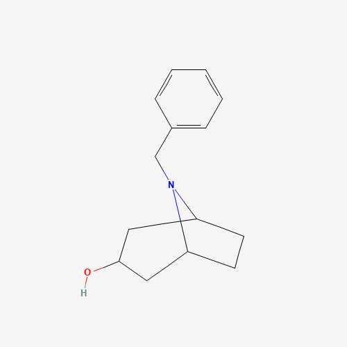 8-benzyl-8-azabicyclo[3.2.1]octan-3-ol (CAS: 3804-68-0) - Chemical Structure and Molecular Formula 