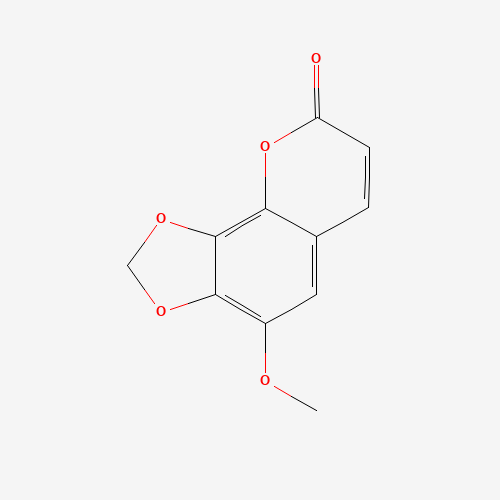 4-methoxy-[1,3]dioxolo[4,5-h]chromen-8-one (CAS: 28843-40-5) - Chemical Structure and Molecular Formula 