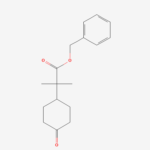 benzyl 2-methyl-2-(4-oxocyclohexyl)propanoate (CAS: 1447942-64-4) - Chemical Structure and Molecular Formula 