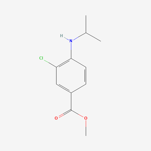 methyl 3-chloro-4-(propan-2-ylamino)benzoate (CAS: 869569-65-3) - Chemical Structure and Molecular Formula 