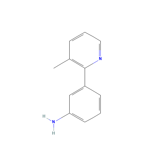 3-(3-methylpyridin-2-yl)aniline (CAS: 289469-60-9) - Chemical Structure and Molecular Formula 