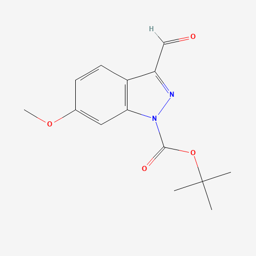 tert-butyl 3-formyl-6-methoxyindazole-1-carboxylate (CAS: 691900-94-4) - Chemical Structure and Molecular Formula 