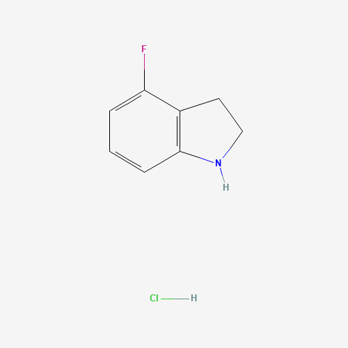 4-fluoro-2,3-dihydro-1H-indole;hydrochloride (CAS: 1210147-74-2) - Chemical Structure and Molecular Formula 