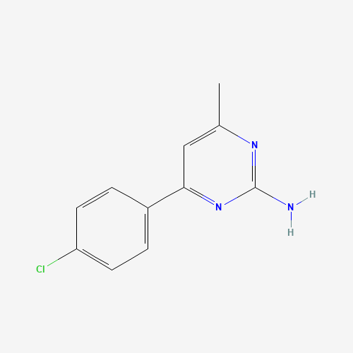 4-(4-chlorophenyl)-6-methylpyrimidin-2-amine (CAS: 19927-54-9) - Chemical Structure and Molecular Formula 