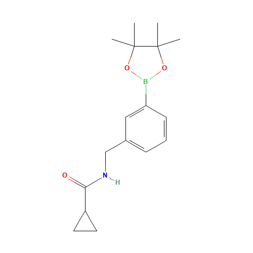 N-[[3-(4,4,5,5-tetramethyl-1,3,2-dioxaborolan-2-yl)phenyl]methyl]cyclopropanecarboxamide (CAS: 919347-88-9) - Chemical Structure and Molecular Formula 
