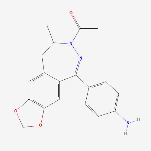 1-[5-(4-aminophenyl)-8-methyl-8,9-dihydro-[1,3]dioxolo[4,5-h][2,3]benzodiazepin-7-yl]ethanone (CAS: 143691-37-6) - Related Chemical Product