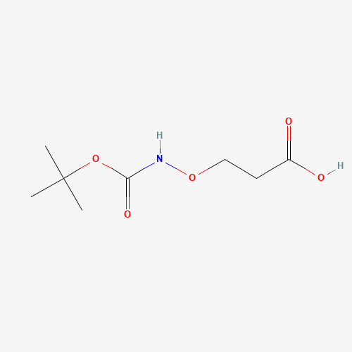 3-[(2-methylpropan-2-yl)oxycarbonylamino]oxypropanoic acid (CAS: 68754-59-6) - Chemical Structure and Molecular Formula 