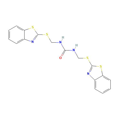 1,3-bis(1,3-benzothiazol-2-ylsulfanylmethyl)urea (CAS: 95-35-2) - Related Chemical Product