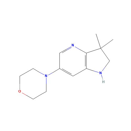 4-(3,3-dimethyl-1,2-dihydropyrrolo[3,2-b]pyridin-6-yl)morpholine (CAS: 1259441-44-5) - Chemical Structure and Molecular Formula 