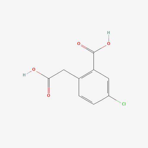 2-(carboxymethyl)-5-chlorobenzoic acid (CAS: 19725-81-6) - Chemical Structure and Molecular Formula 