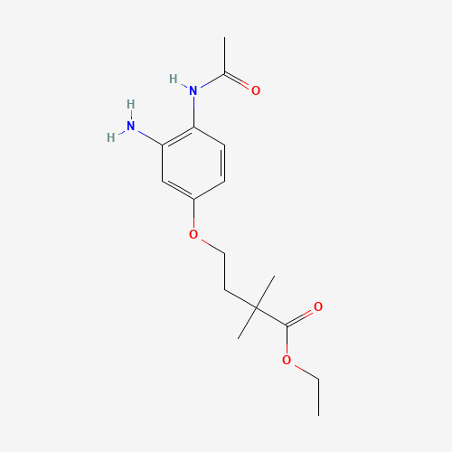ethyl 4-(4-acetamido-3-aminophenoxy)-2,2-dimethylbutanoate (CAS: 808747-09-3) - Related Chemical Product