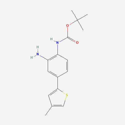 tert-butyl N-[2-amino-4-(4-methylthiophen-2-yl)phenyl]carbamate (CAS: 1300078-64-1) - Related Chemical Product