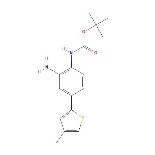 tert-butyl N-[2-amino-4-(4-methylthiophen-2-yl)phenyl]carbamate (CAS: 1300078-64-1) - Related Chemical Product