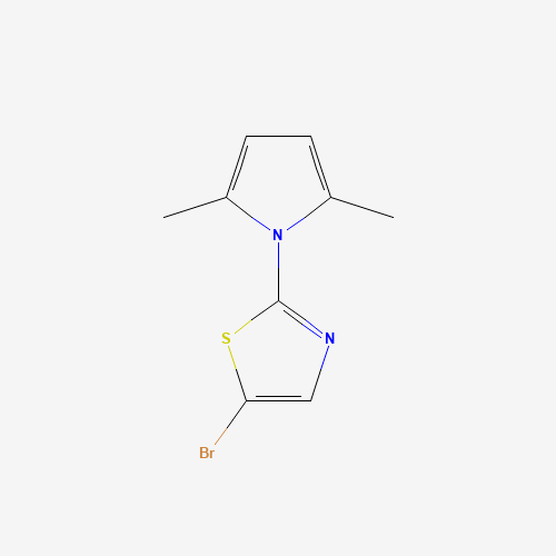 5-bromo-2-(2,5-dimethylpyrrol-1-yl)-1,3-thiazole (CAS: 918792-84-4) - Chemical Structure and Molecular Formula 