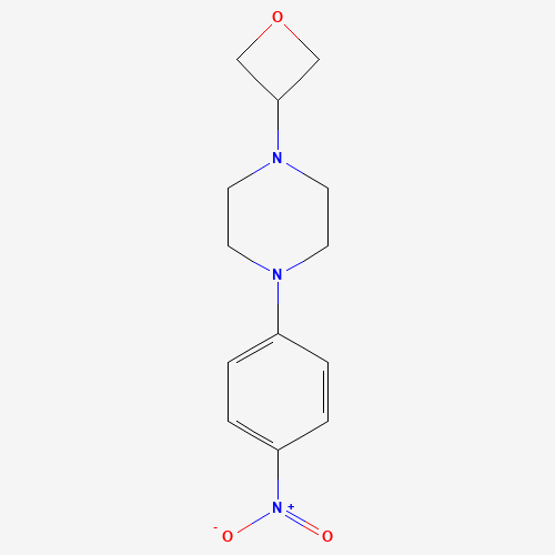 1-(4-nitrophenyl)-4-(oxetan-3-yl)piperazine (CAS: 1433823-88-1) - Chemical Structure and Molecular Formula 