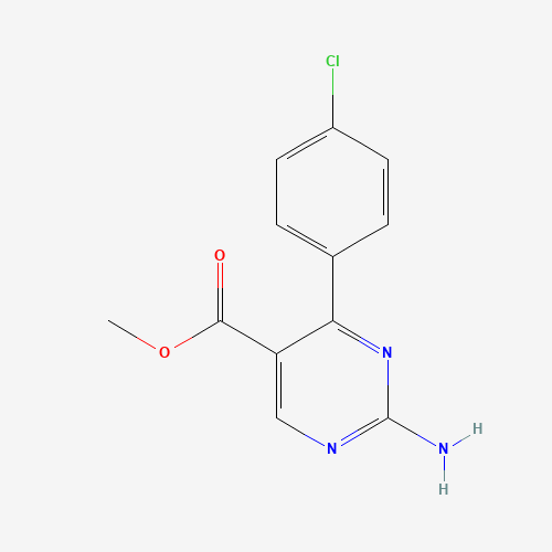 methyl 2-amino-4-(4-chlorophenyl)pyrimidine-5-carboxylate (CAS: 1133115-56-6) - Chemical Structure and Molecular Formula 