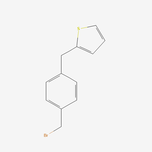 2-[[4-(bromomethyl)phenyl]methyl]thiophene (CAS: 1007847-74-6) - Chemical Structure and Molecular Formula 