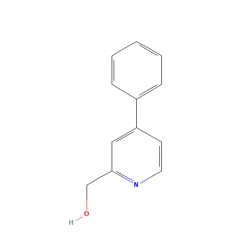 (4-phenylpyridin-2-yl)methanol (CAS: 55218-73-0) - Chemical Structure and Molecular Formula 