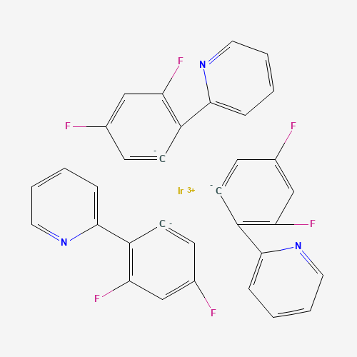 2-(2,4-difluorobenzene-6-id-1-yl)pyridine;iridium(3+) (CAS: 511550-85-9) - Chemical Structure and Molecular Formula 