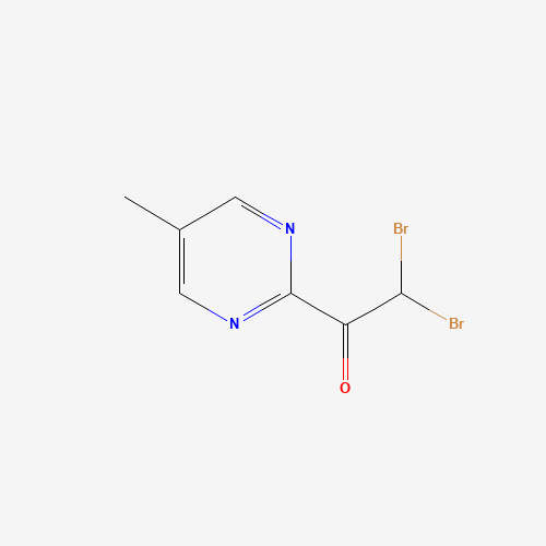 2,2-dibromo-1-(5-methylpyrimidin-2-yl)ethanone (CAS: 1421922-77-1) - Chemical Structure and Molecular Formula 