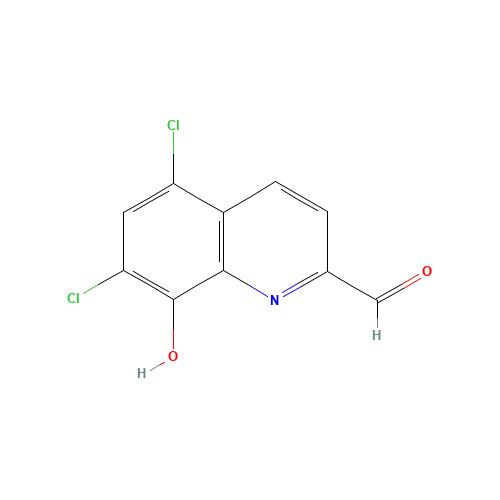 5,7-dichloro-8-hydroxyquinoline-2-carbaldehyde (CAS: 24010-07-9) - Chemical Structure and Molecular Formula 