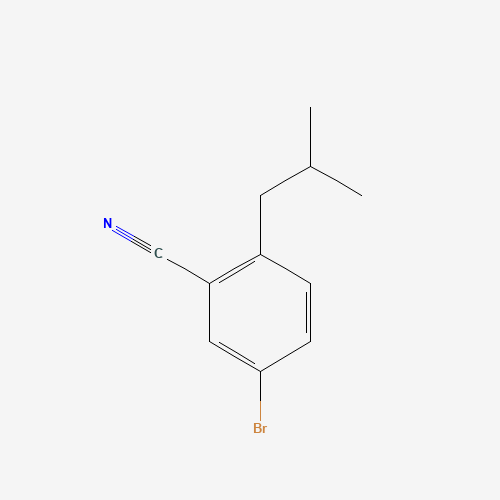 5-bromo-2-(2-methylpropyl)benzonitrile (CAS: 856167-67-4) - Chemical Structure and Molecular Formula 